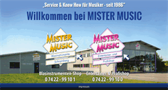 Desktop Screenshot of mistermusic.de