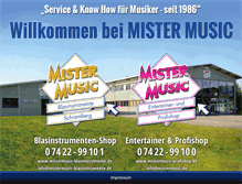 Tablet Screenshot of mistermusic.de